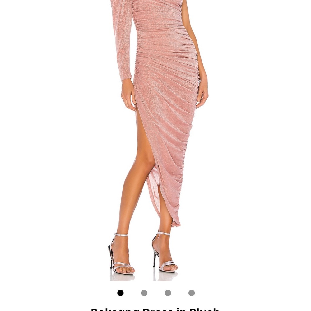 LPA Blush One-Shoulder Midi Dress
